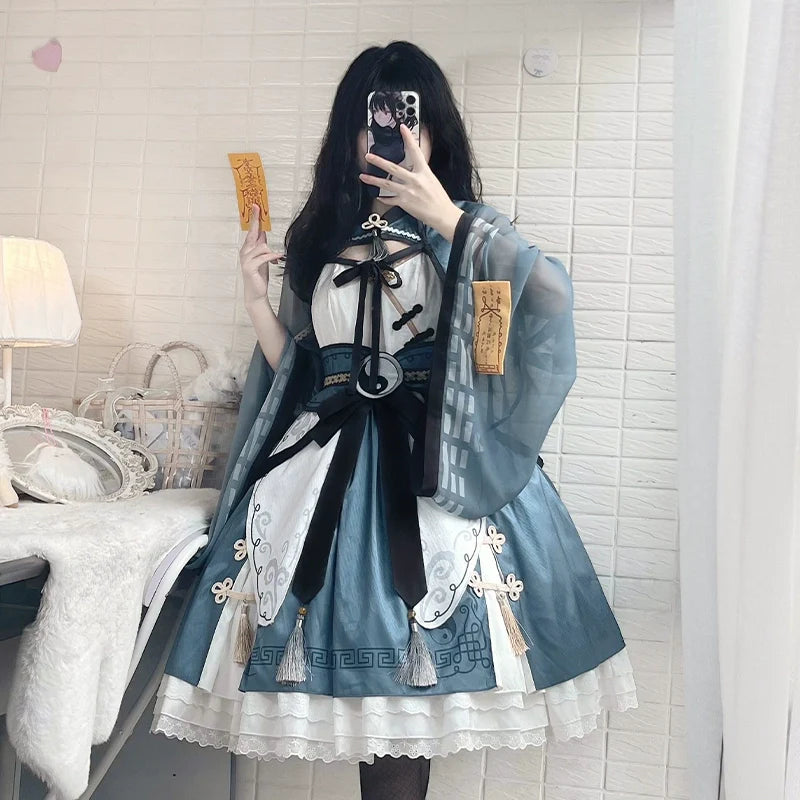 OCELOT~Qi Lolita JSK Suit Chinese Taoism Lolita Dress Set
