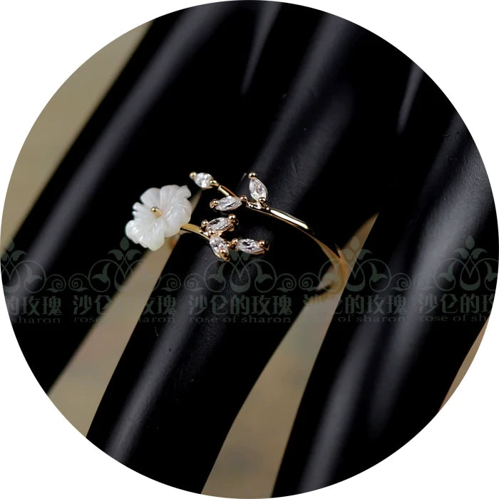 Rose of Sharon~Flower Language~Classical Lolita Ring Delicate Flower Ring