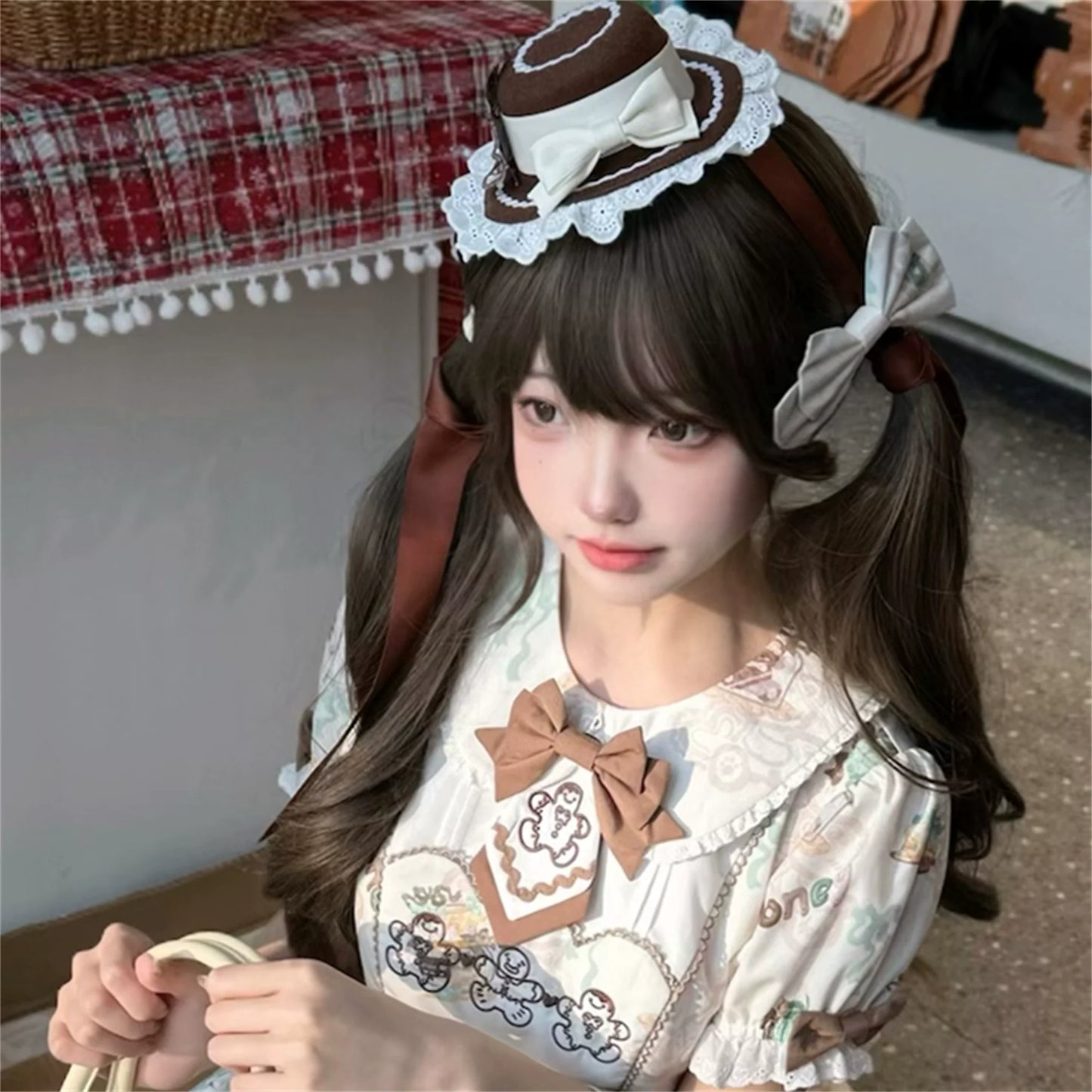 Babyblue~Bear Honey~Sweet Lolita Accessory Gingerbread Man Design