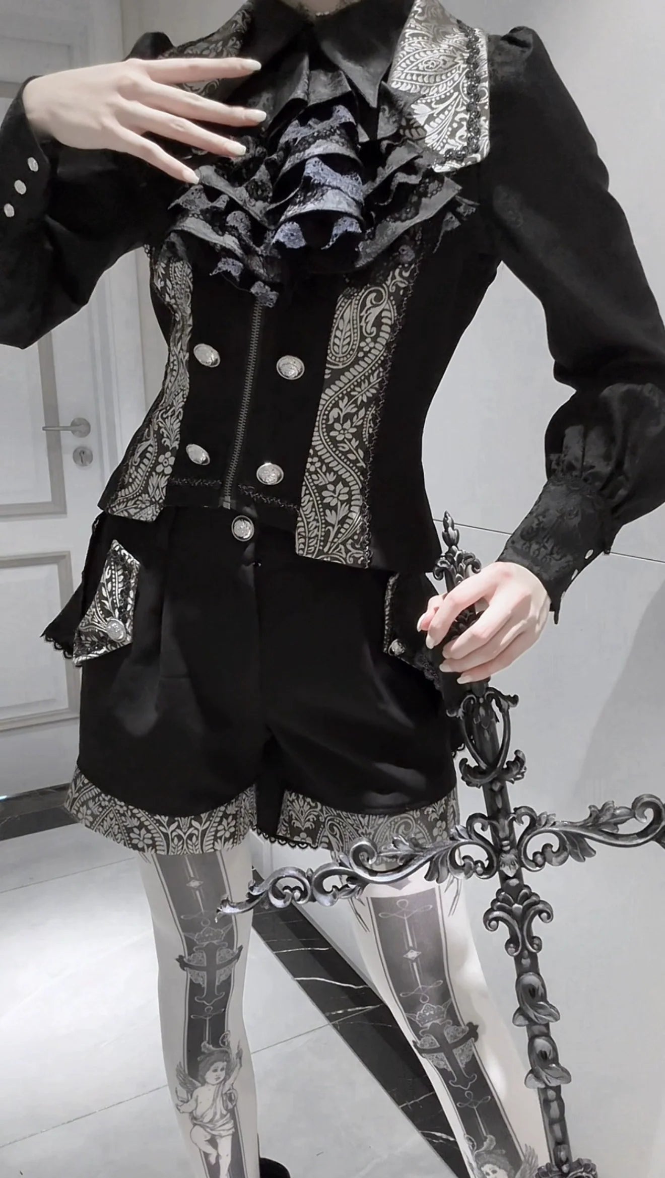 Little Dipper~Cold Rice~Ouji Lolita Jabot Tiered Jabot with Lace