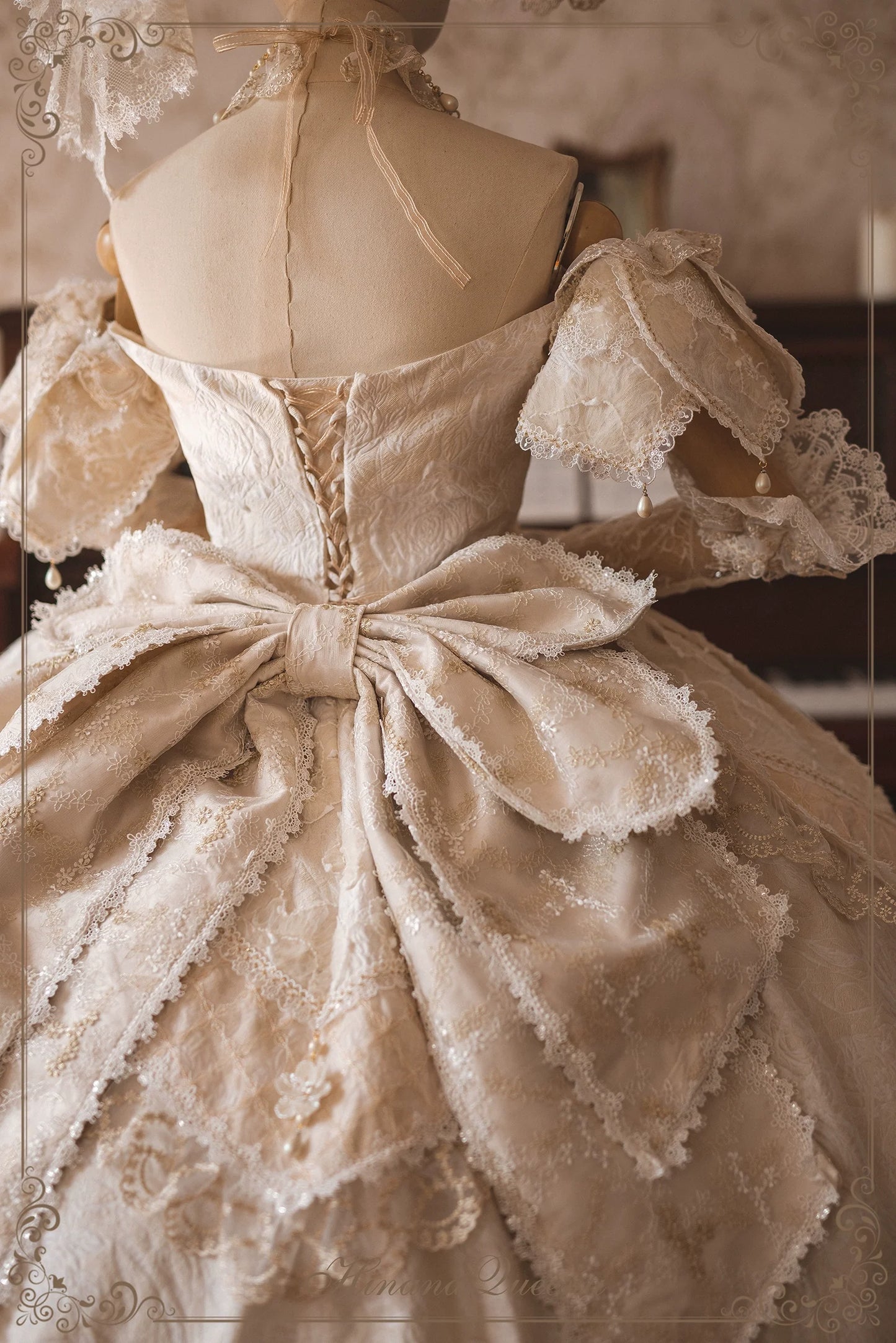 Hinana Queena~With Belle~Bridal Wedding Lolita OP Dress Available for Custom Size