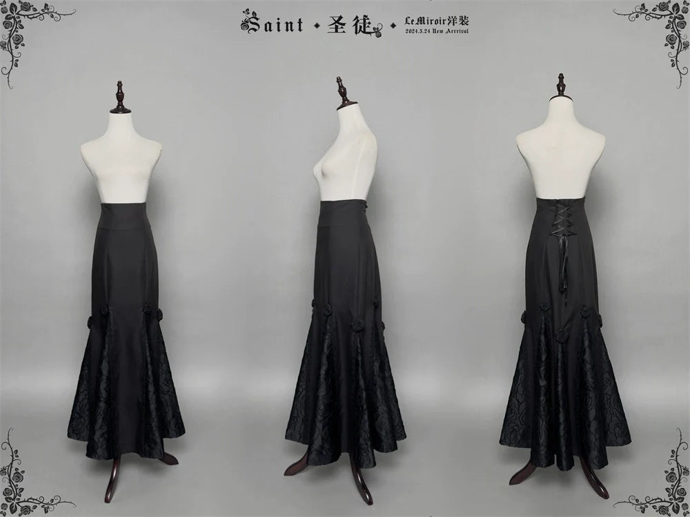 LeMiroir~Saint~Gothic Lolita Bolero Skirt Mermaid Dress Corset
