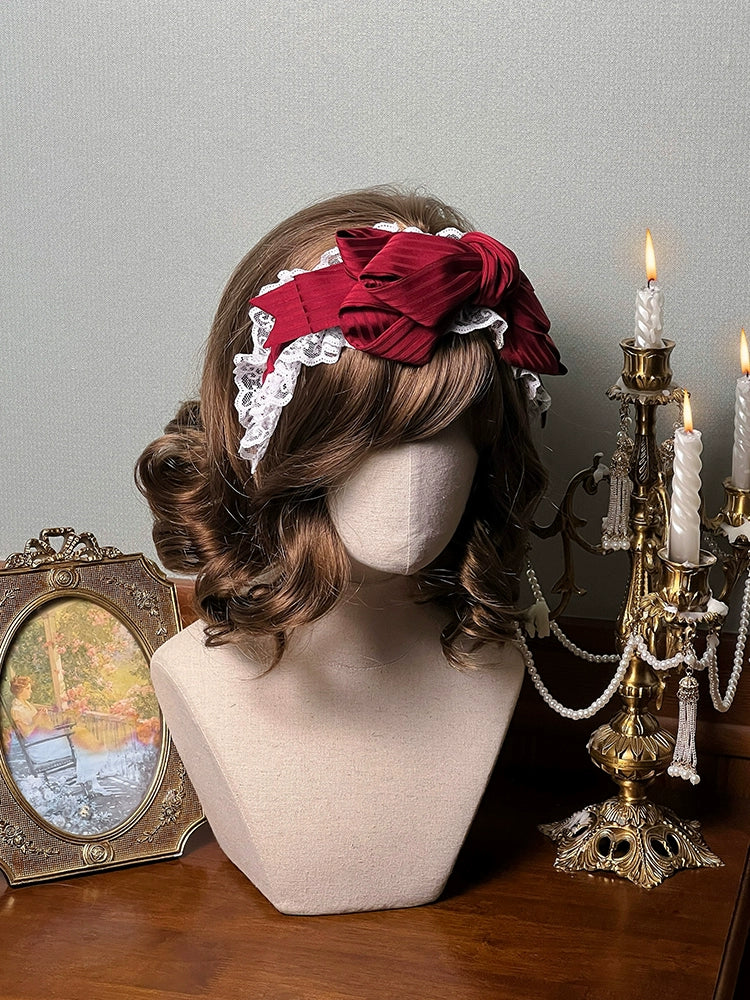 Alice Girl~Arrogant Miss~Sweet Lolita Headband Bow KC Head Accessory