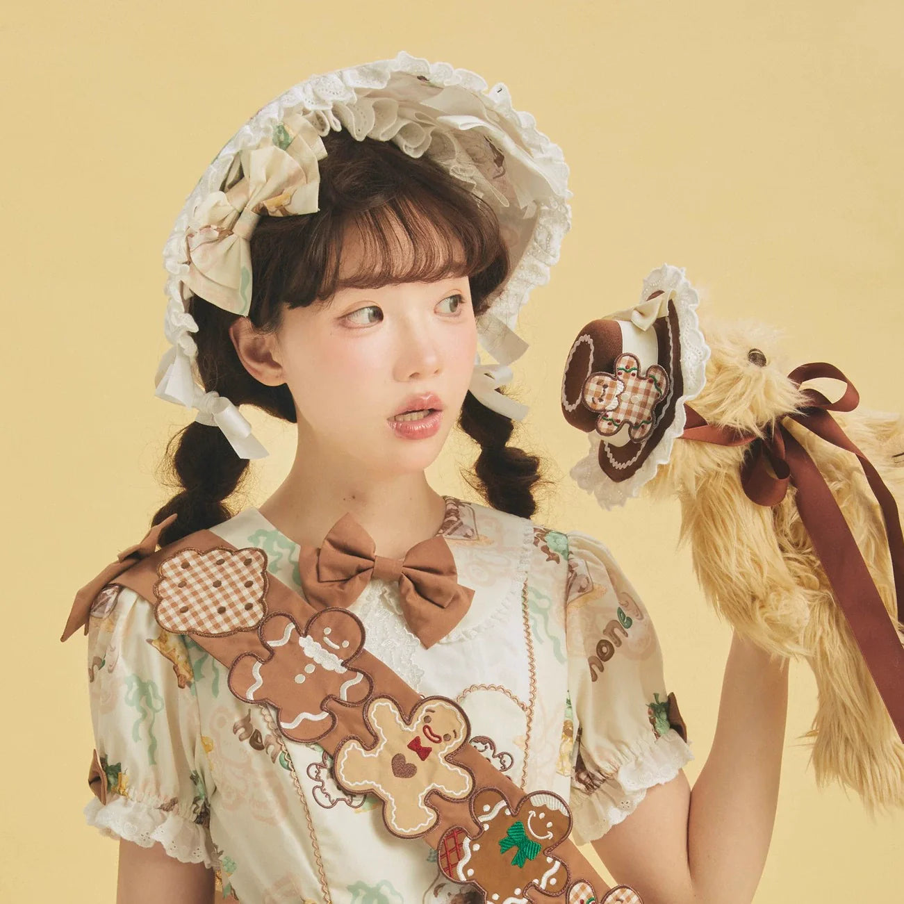 Babyblue~Bear Honey~Sweet Lolita Accessory Gingerbread Man Design