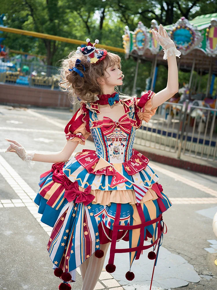 Half Sweet Lolita~Circus Fairy Tale Opener~Doll-Like Kawaii Lolita Dress