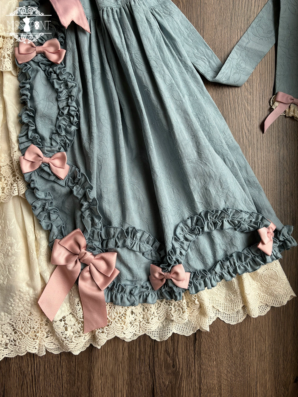 Miss Point~Lilyka Garden~Classic Lolita OP Dress Elegant Floral Wall Princess Sleeve