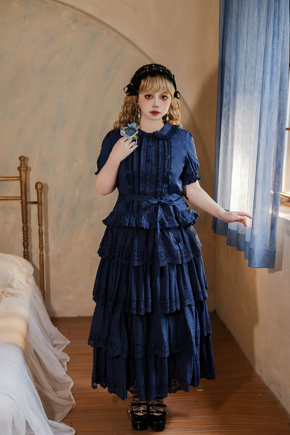 Miss Point~Forest Waltz~Classic Lolita Tiered Skirt Multi-layer Embroidered SK
