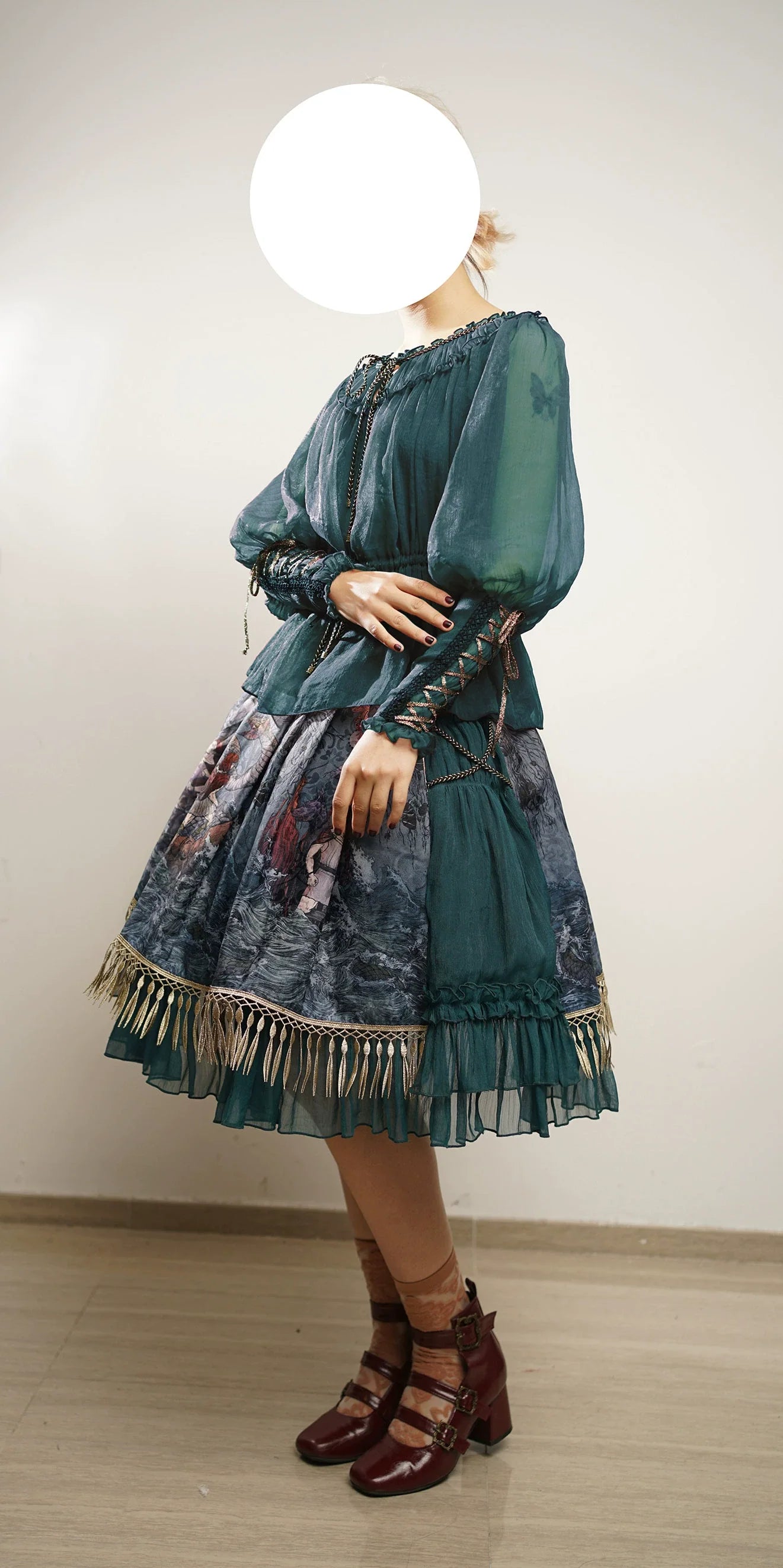 (BFM)FunCcino~Ragnarok~Nordic Style Loki Lolita JSK SK Dress