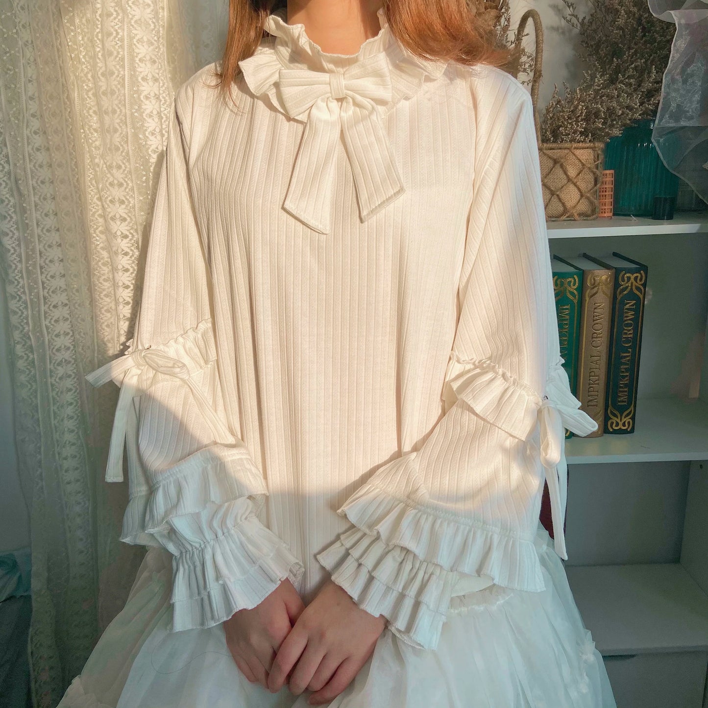 MIST~First Snow~Sweet Lolita Sweater Winter Puff Sleeve Knitting Innerwear