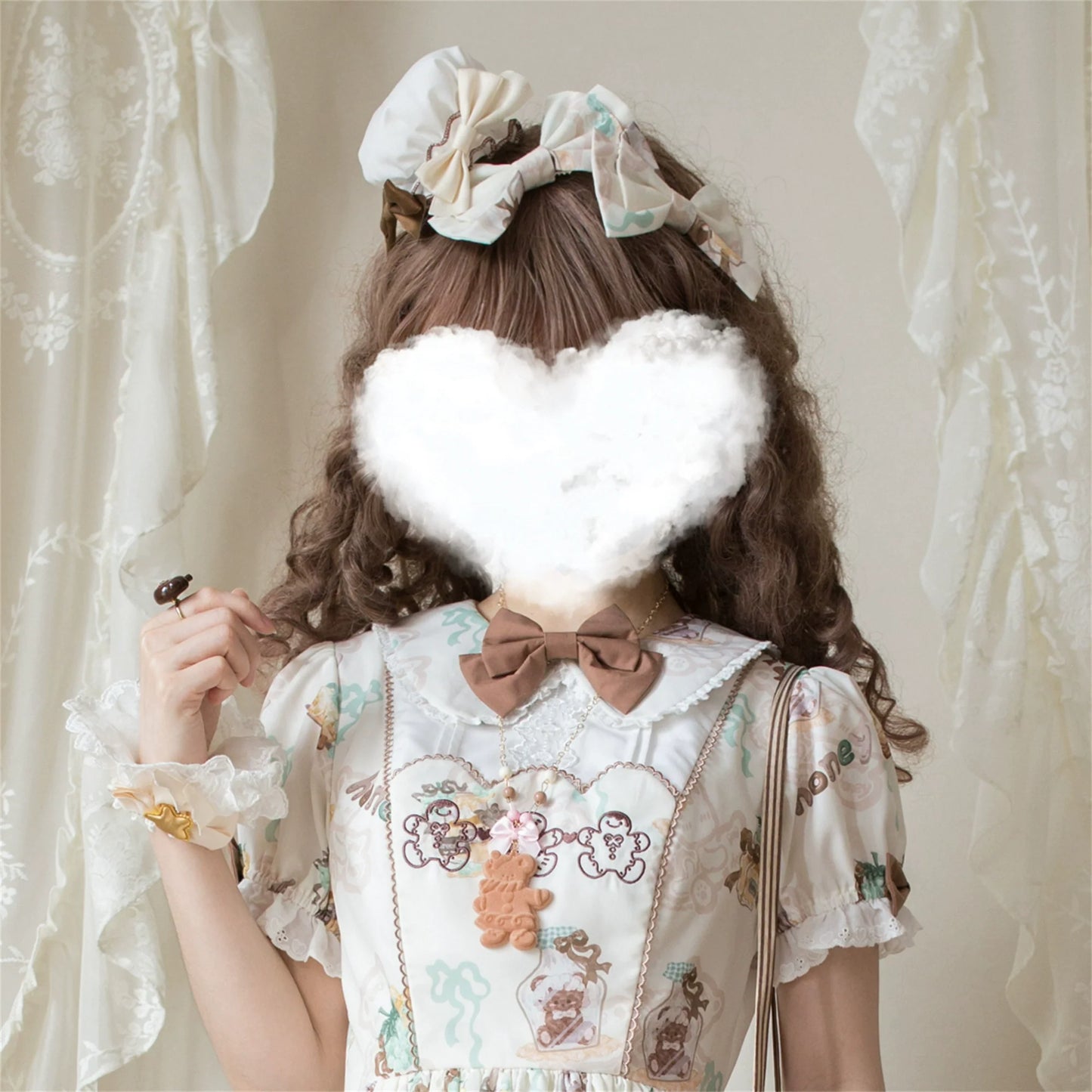 Babyblue~Bear Honey~Sweet Lolita Accessory Gingerbread Man Design