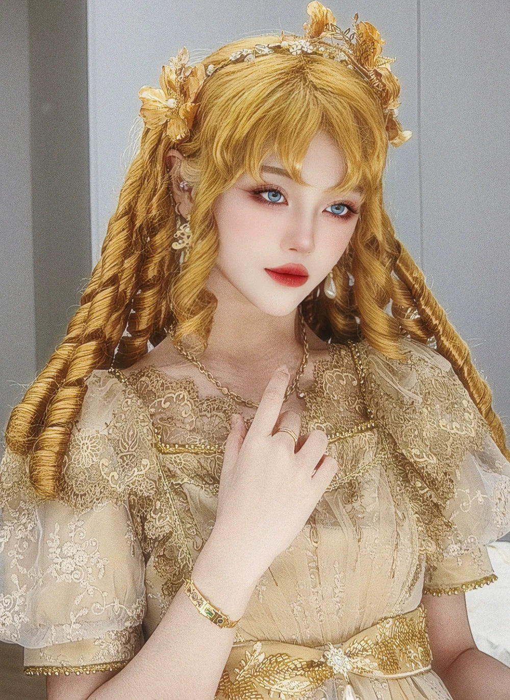 Mabuxi~Retro Lolita Wig Elegant Roman Curls Gorgeous Court Wigs