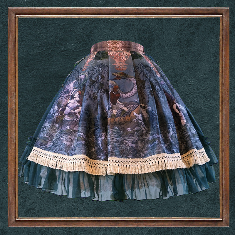 (BFM)FunCcino~Ragnarok~Nordic Style Loki Lolita JSK SK Dress