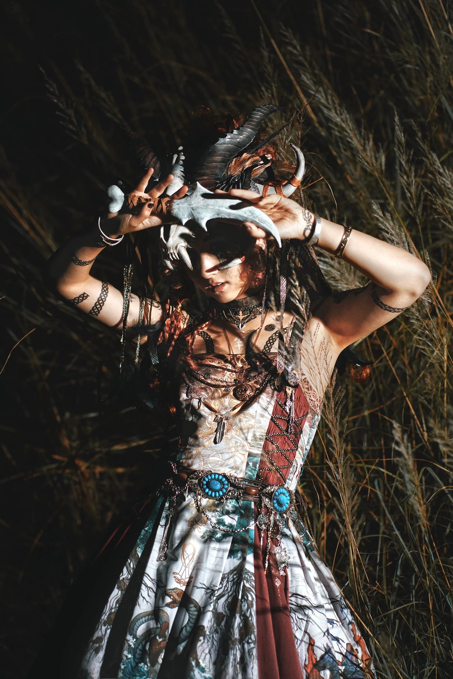 (BFM)FunCcino~Ragnarok~Nordic Style Loki Lolita JSK SK Dress