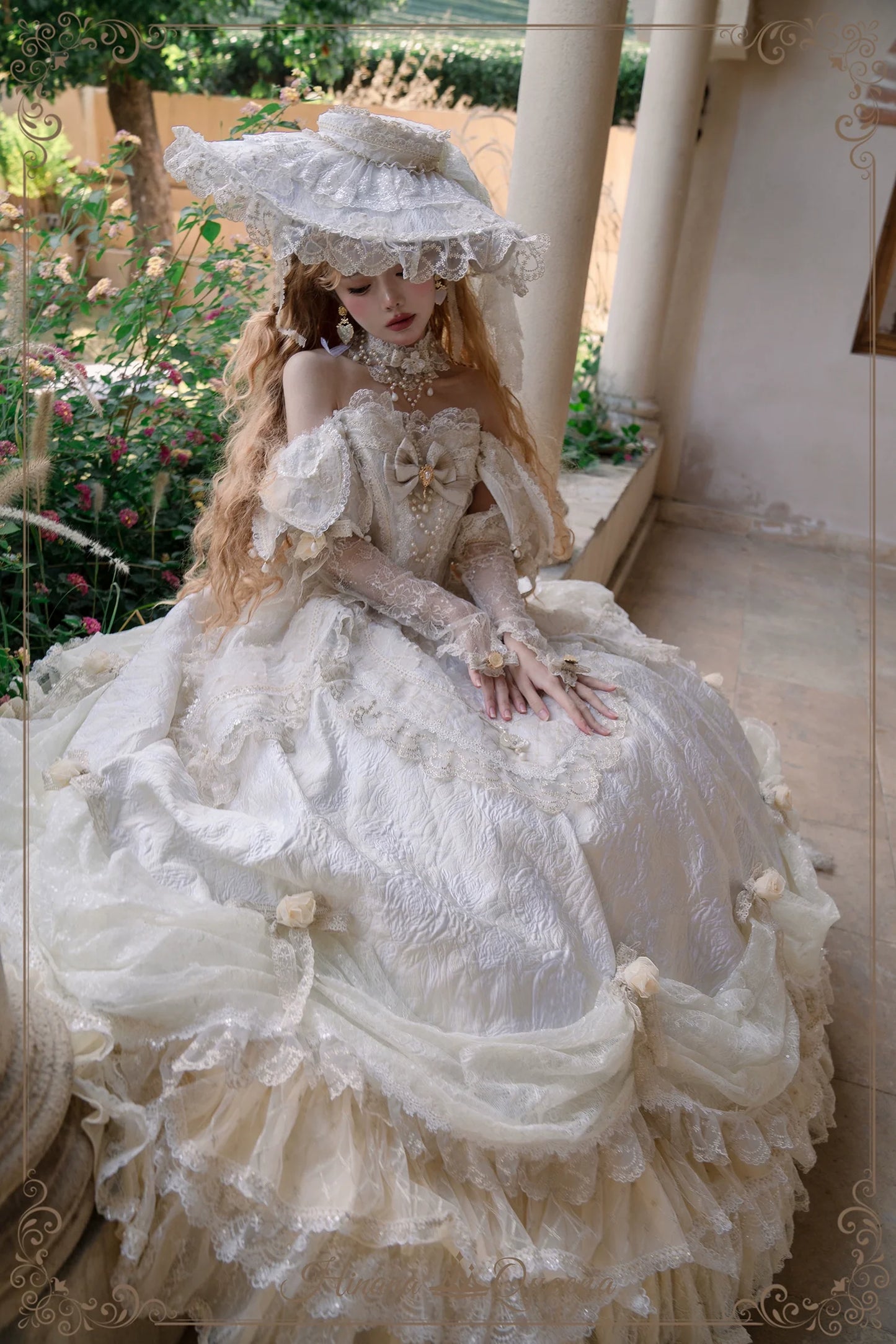 Hinana Queena~With Belle~Bridal Wedding Lolita OP Dress Available for Custom Size