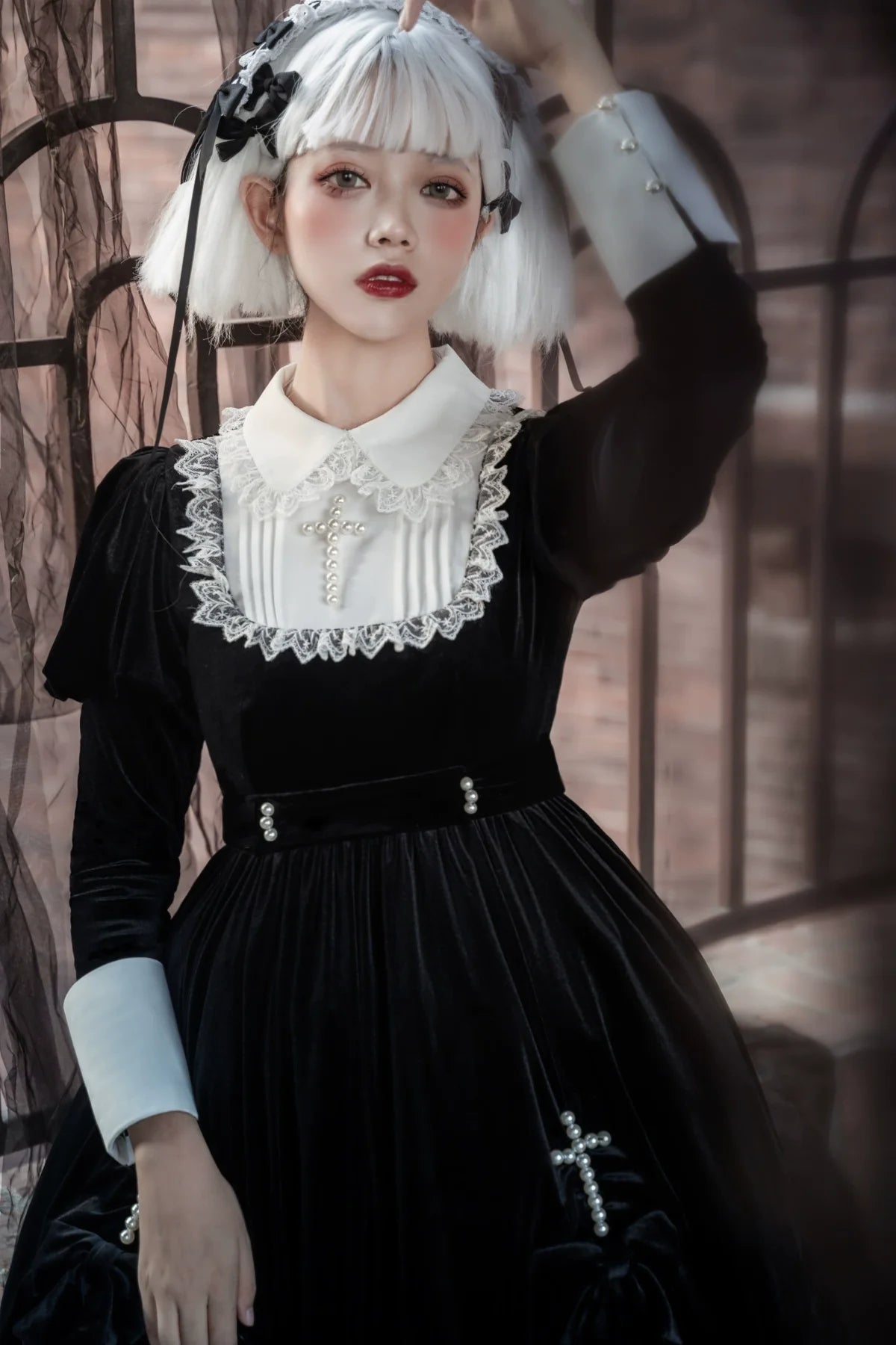Sweet Date~Halloween Gothic Lolita OP Dress Princess Winter Dress