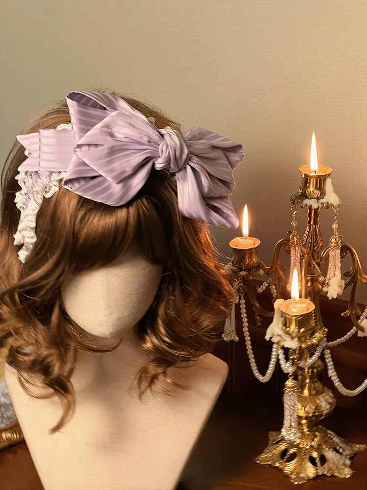 Alice Girl~Arrogant Miss~Sweet Lolita Headband Bow KC Head Accessory