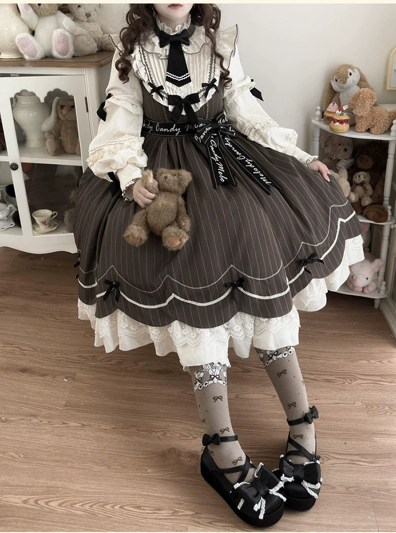 Buling Moon~Sweetheart Puppet~Retro Lolita OP Elegant Daily Lolita Dress