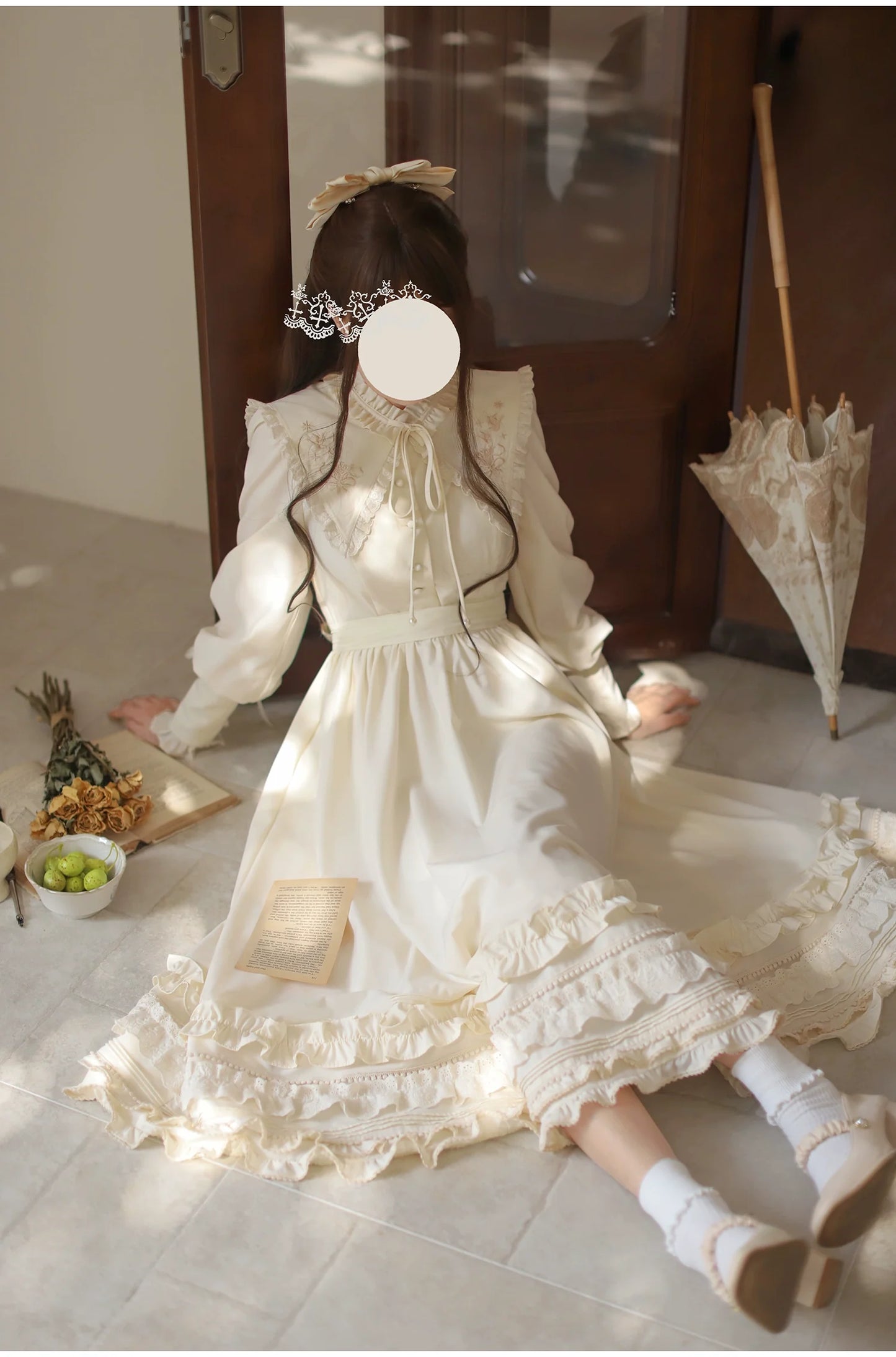 HuTaoMuJK~Wind Kiss Tulip~Classic Lolita OP Elegant Lolita Cardigan
