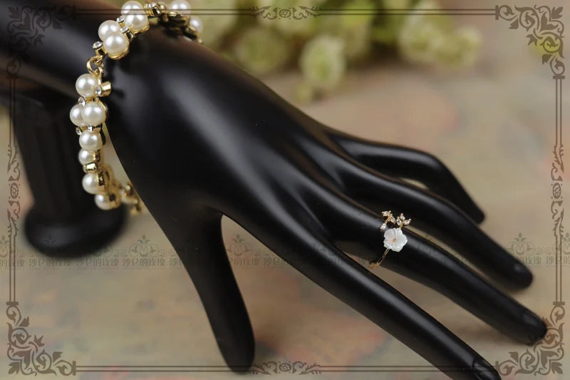 Rose of Sharon~Flower Language~Classical Lolita Ring Delicate Flower Ring