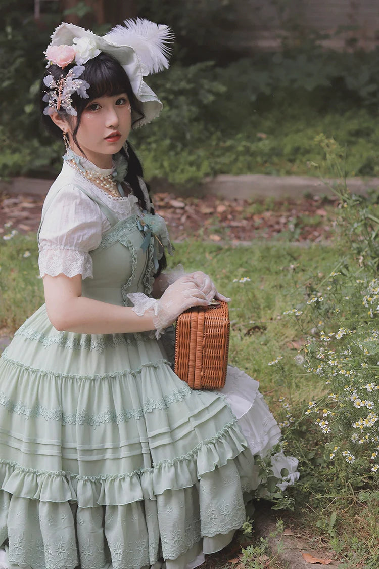Dawn and Morning~White Elegant Lolita Shirt French Style Lolita Innerwear
