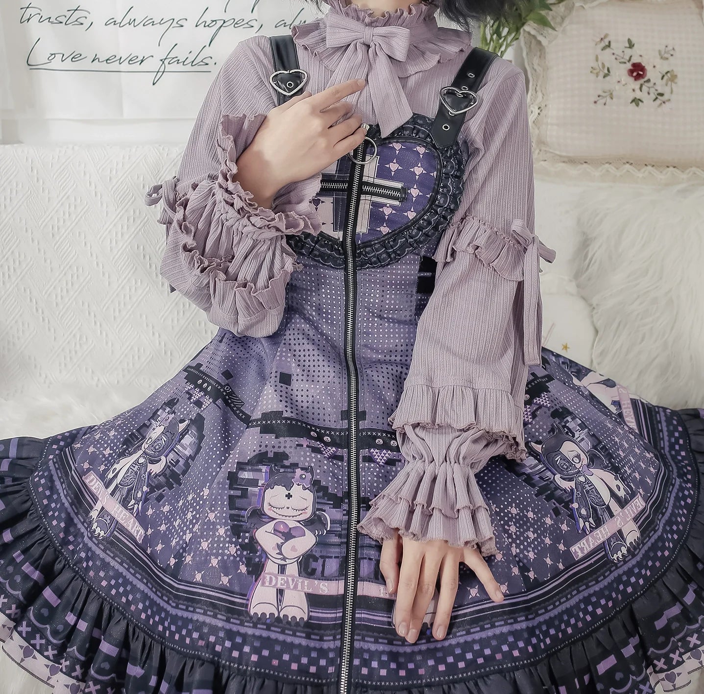 MIST~First Snow~Sweet Lolita Sweater Winter Puff Sleeve Knitting Innerwear