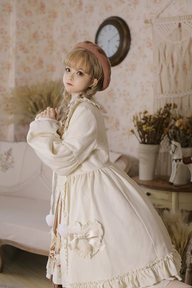 Dawn and Morning~Winter Lolita Coat Lovely Lolita Wool Coat Dress