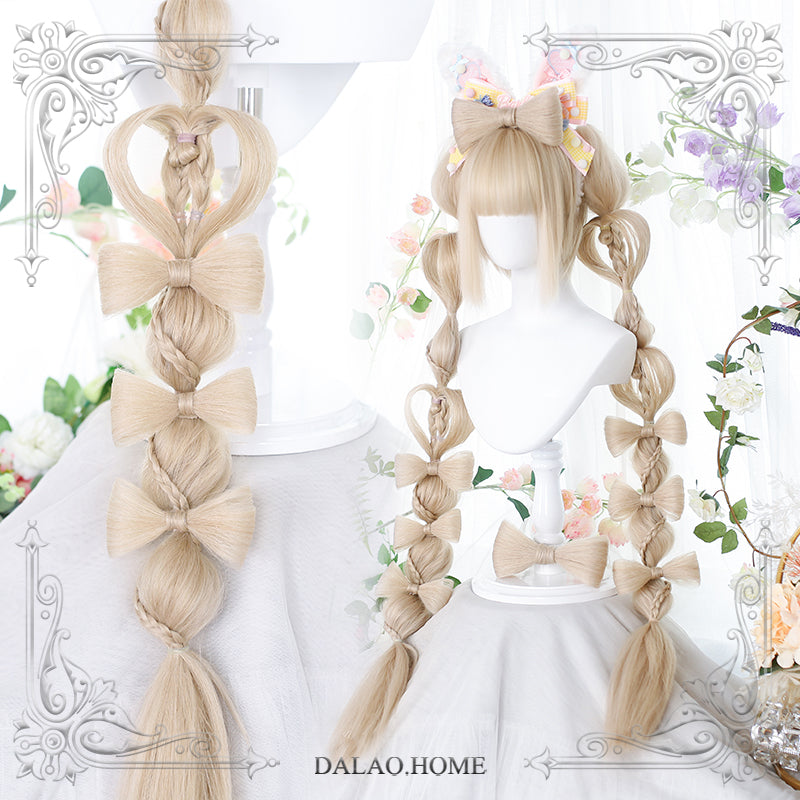 Dalao Home~Long Sweet Lolita Wig With Ponytails