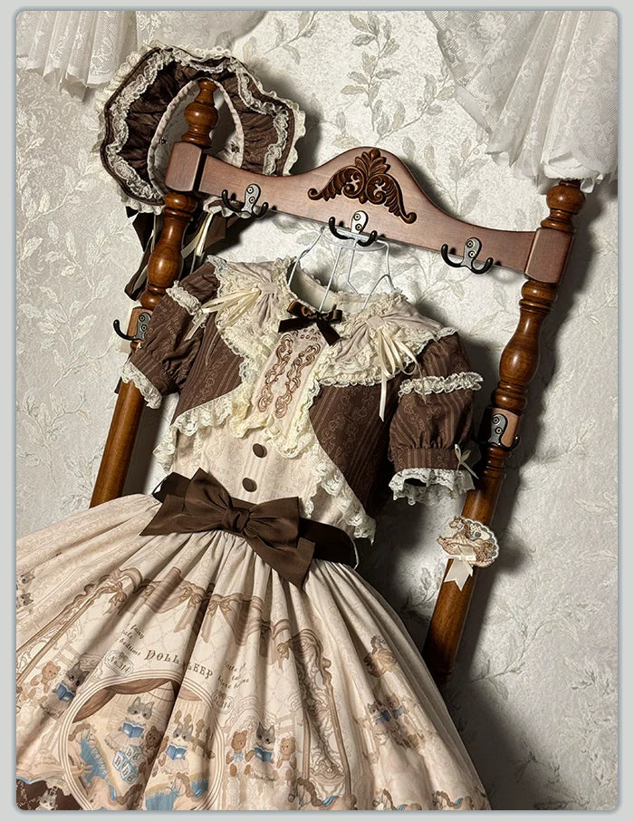 Alice Girl~Sea Salt Fairytale~Sweet Doll-like Lolita OP Animal Printed Lolita Dress
