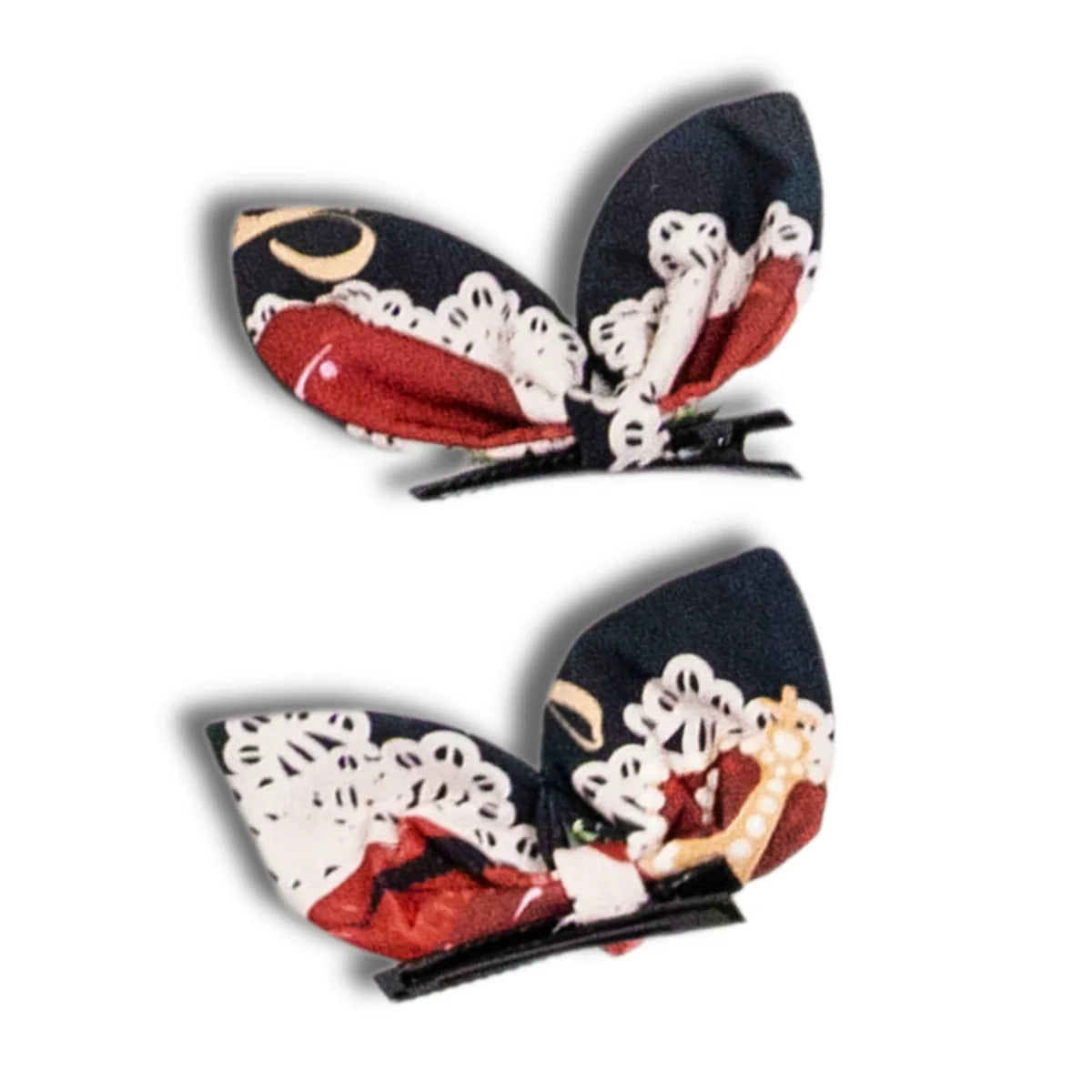 Polaris Lolita~Sweet Lolita Headdress Red Bow KC and Clips