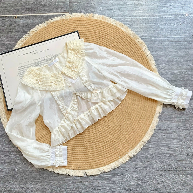 With PUJI~Apple Orchard~Country Lolita SK Embroidered Twins Lolita Top Skirt