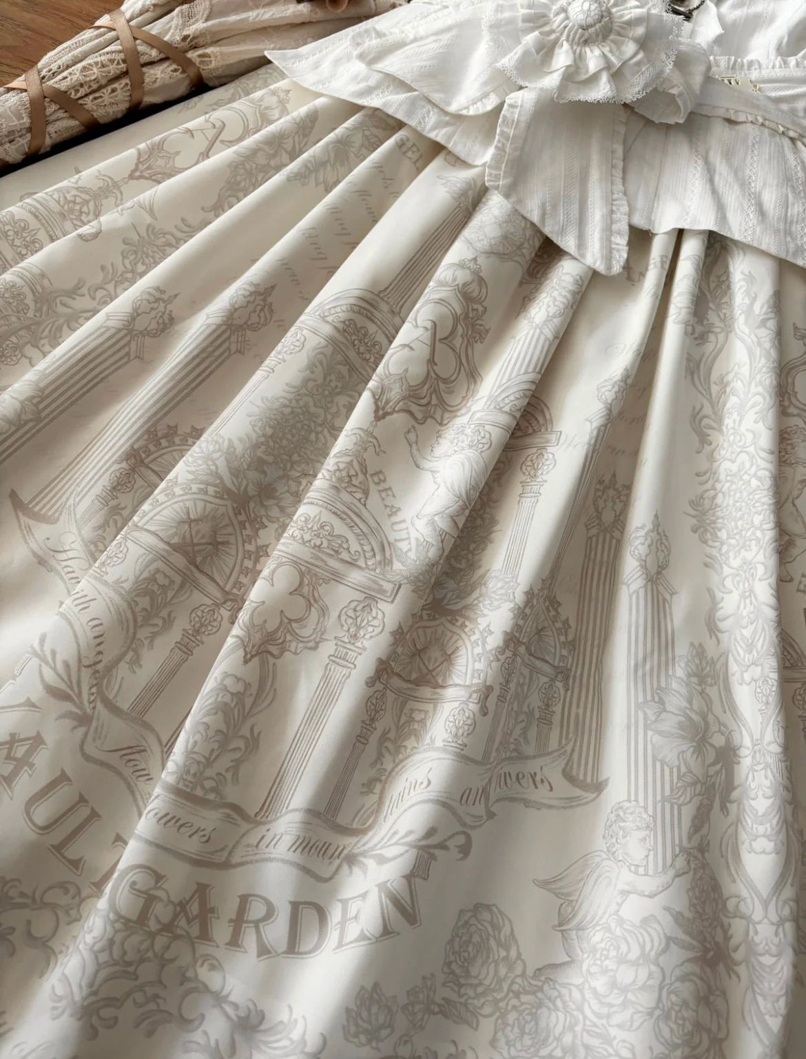 Vault Design~Angel Garden~Classic Lolita SK A-line Printed Lolita Skirt