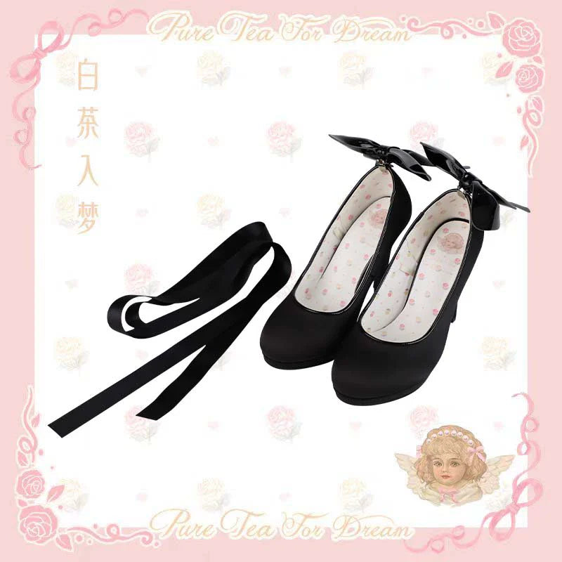 Pure Tea For Dream~Butterfly Specimen~Ballet Style Lolita Shoes Elegant Platform Lolita Heels