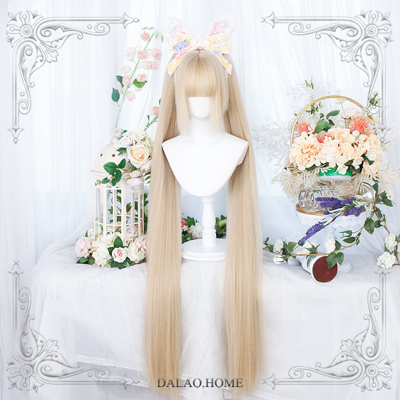 Dalao Home~Long Sweet Lolita Wig With Ponytails