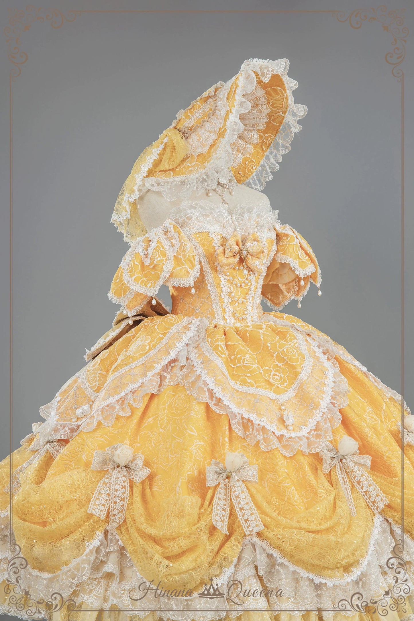 HinanaQueena~With Belle~Bridal Lolita Dress Accessory Set Top Hat and Trailing
