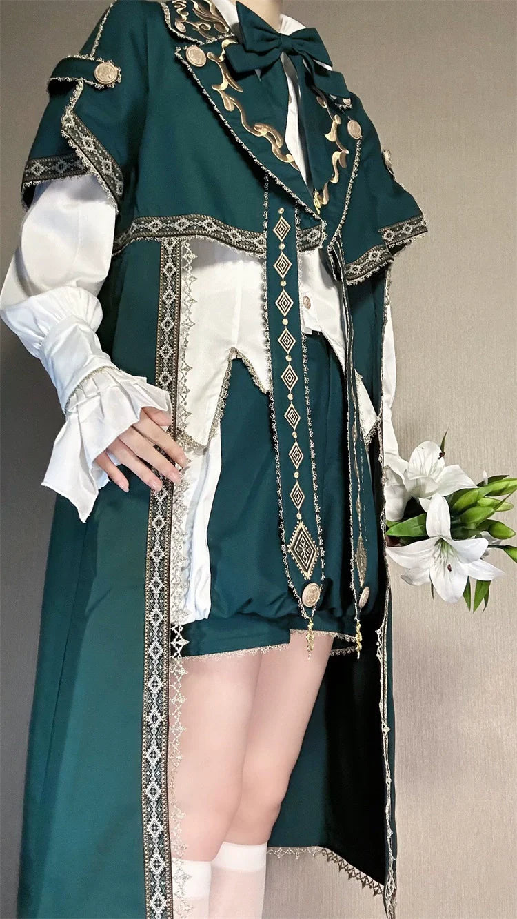 Letters from Unknown Star~Divine Envoy~Ouji Lolita Shorts Suit Military Lolita Coat and Shirt
