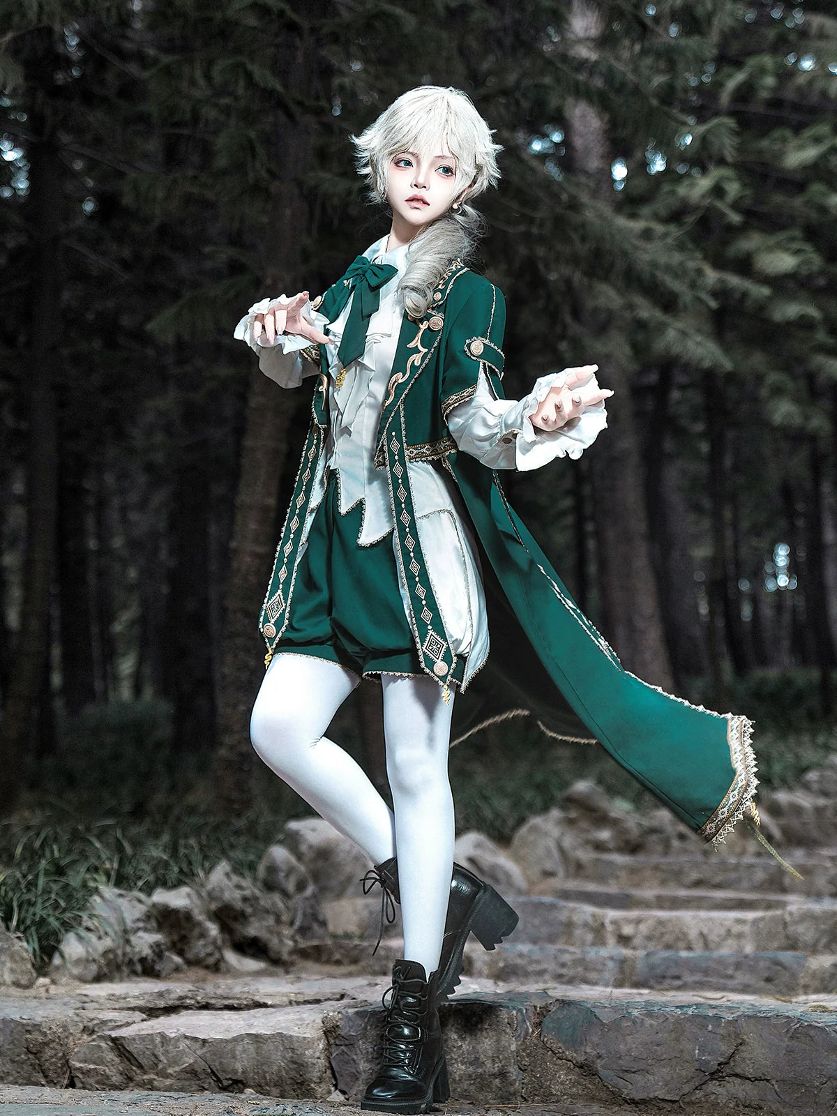 Letters from Unknown Star~Divine Envoy~Ouji Lolita Shorts Suit Military Lolita Coat and Shirt