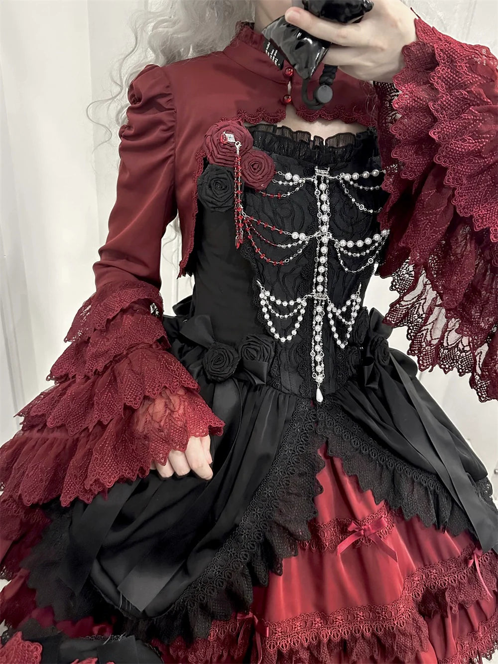 LeMiroir~Saint~Gothic Lolita Bolero Skirt Mermaid Dress Corset