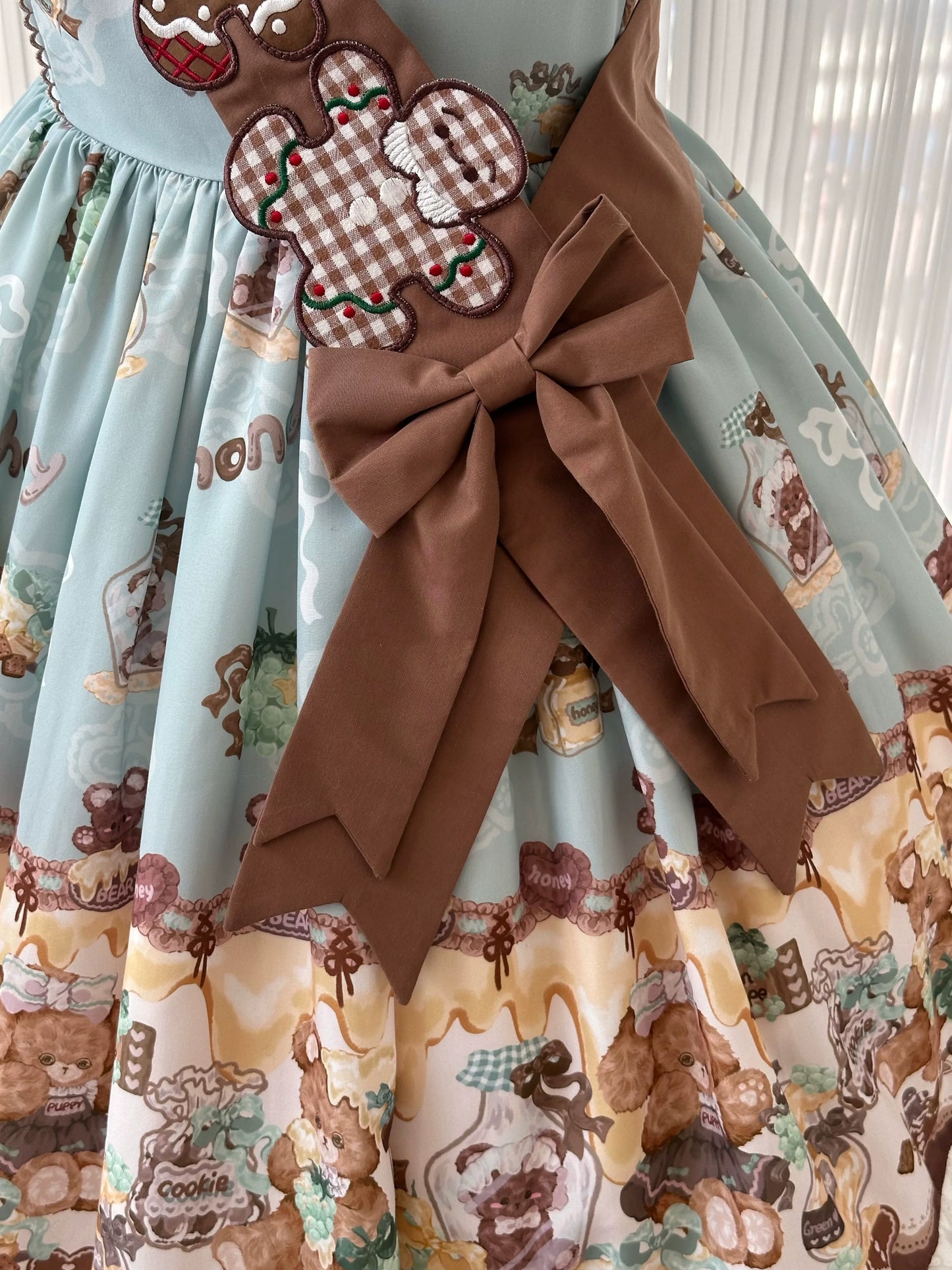 Babyblue~Bear Honey~Sweet Lolita Accessory Gingerbread Man Design