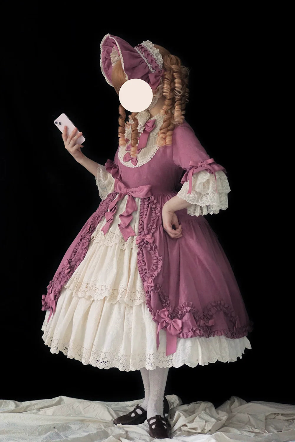 Miss Point~Lilyka Garden~Classic Lolita OP Dress Elegant Floral Wall Princess Sleeve