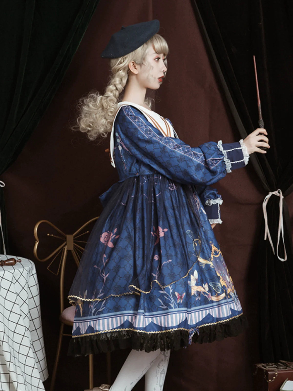 OCELOT~Classic Lolita OP Sailor Collar Elegant Lolita Dress