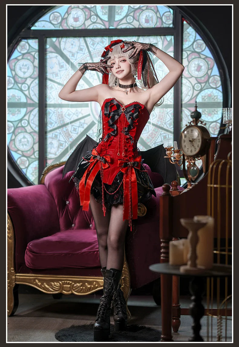 Signorina~Daydreamer~Gothic Lolita Shorts Set Lolita Fishbone Corset