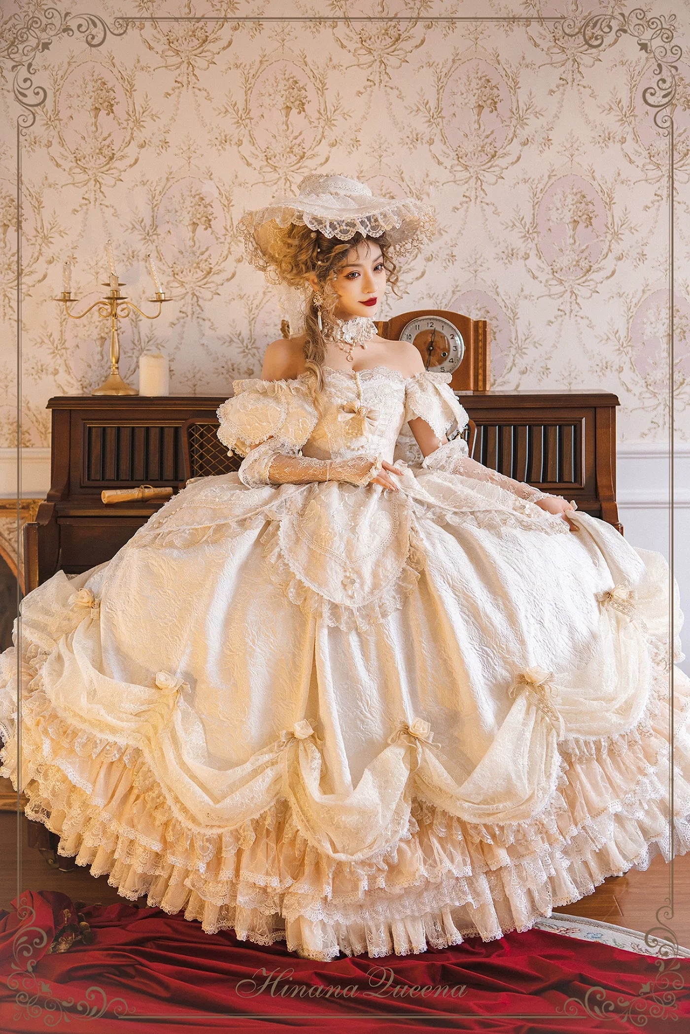 Hinana Queena~With Belle~Bridal Wedding Lolita OP Dress Available for Custom Size