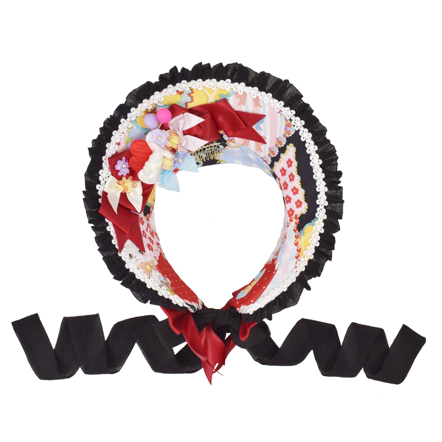 Southern Cross~Showa Kaleidoscope~Printed Sweet Lolita Headdress BNT KC Hat and Side Clips