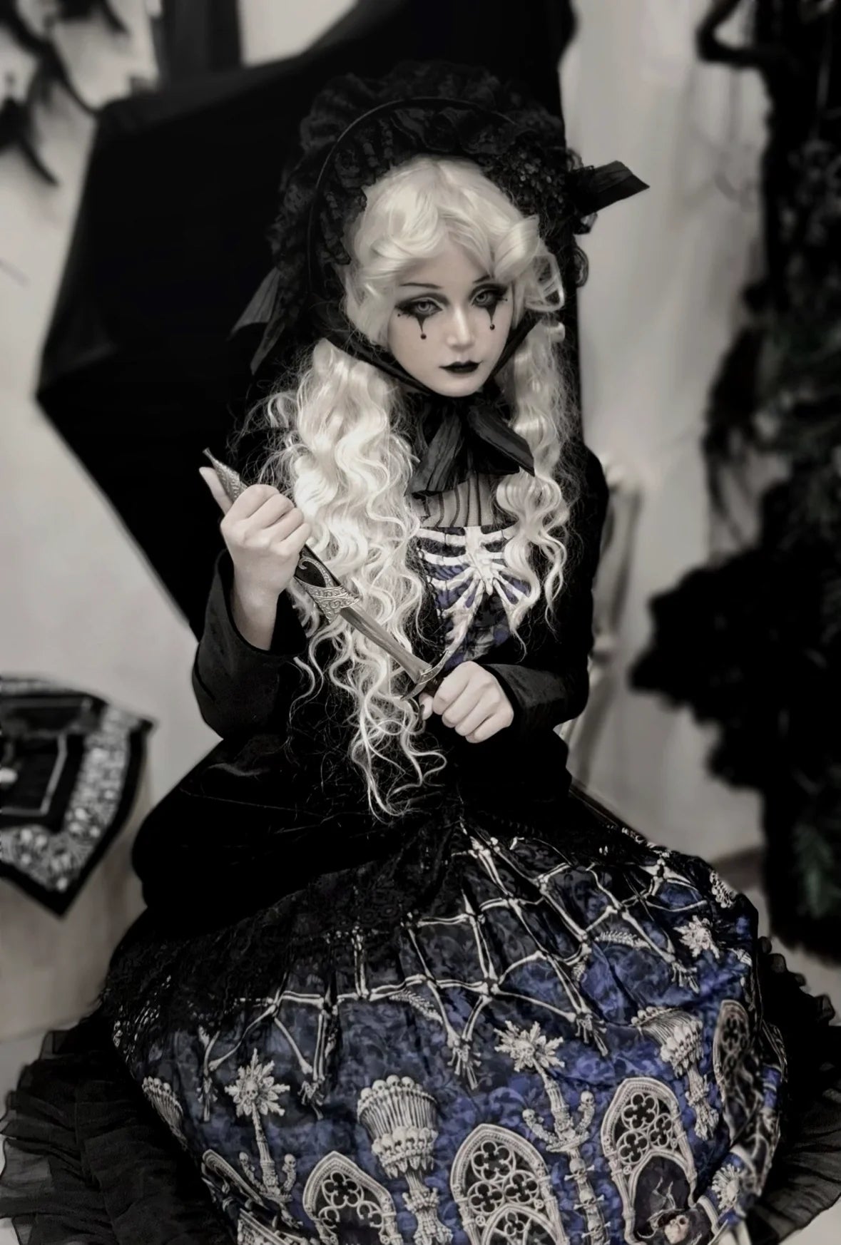 Honey Princess~Handmade Gothic Lolita BNT Halloween Lolita Hat
