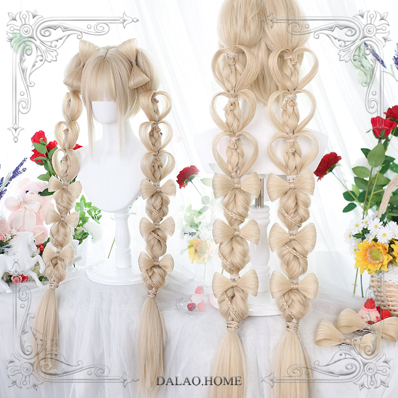 Dalao Home~Long Sweet Lolita Wig With Ponytails