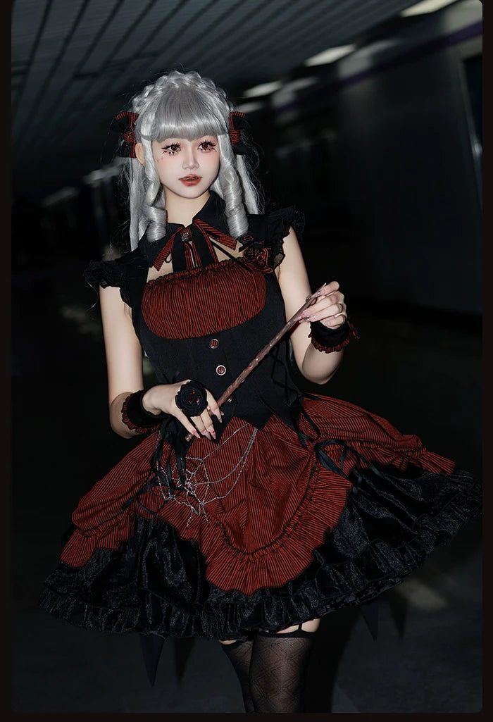 Alice Girl~Lolita Potion~Gothic Lolita JSK Halloween Sleeveless Lolita Dress