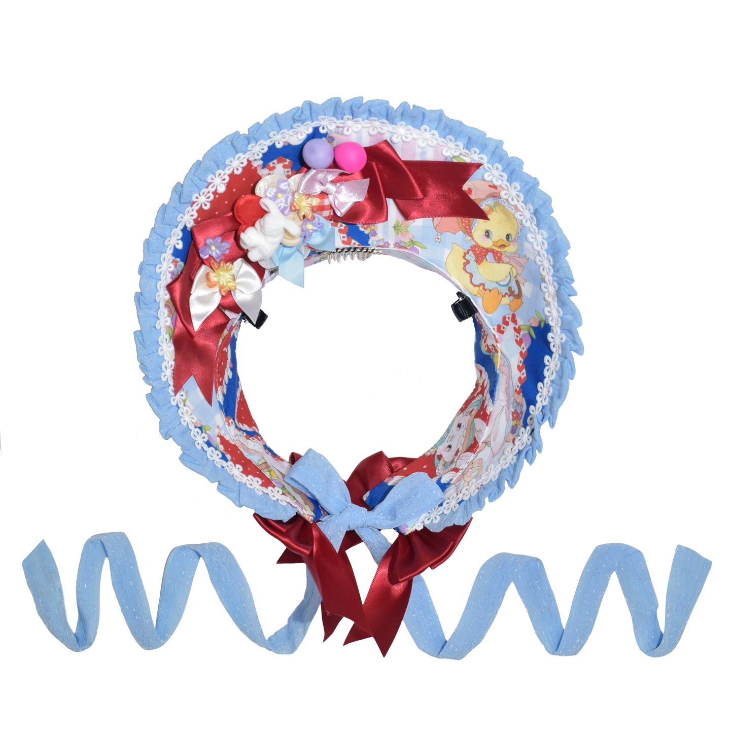 Southern Cross~Showa Kaleidoscope~Printed Sweet Lolita Headdress BNT KC Hat and Side Clips