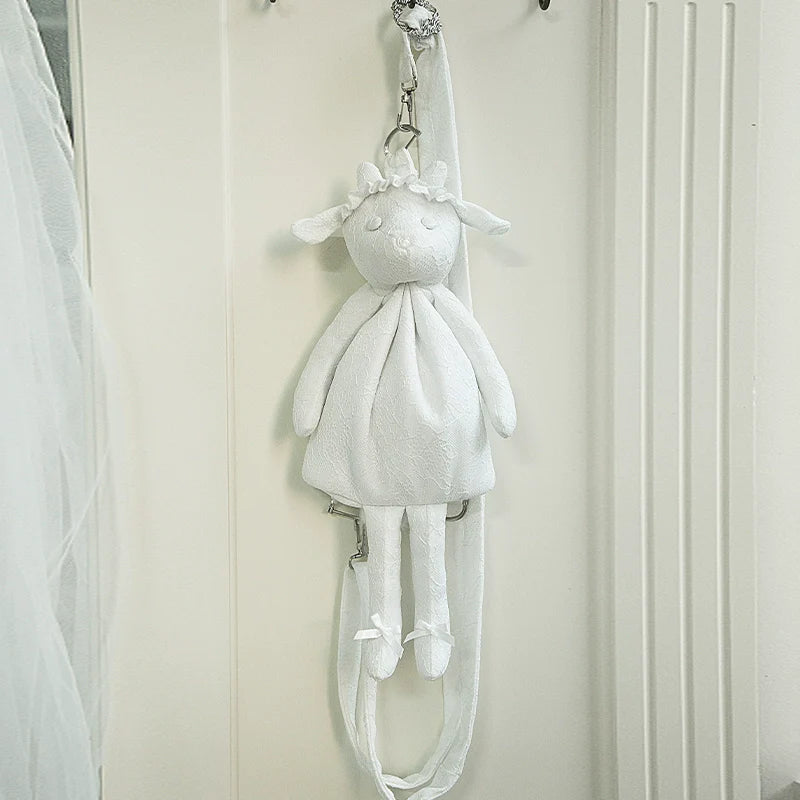 With PUJI~Puppet Box~Kawaii Lolita Bag Lamb Kitten Detachable Bag Dress Hat