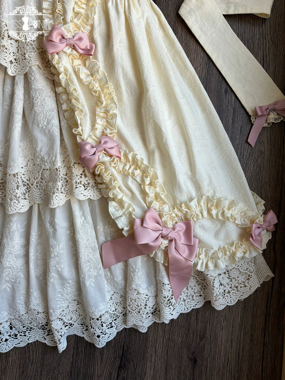 Miss Point~Lilyka Garden~Classic Lolita OP Dress Elegant Floral Wall Princess Sleeve