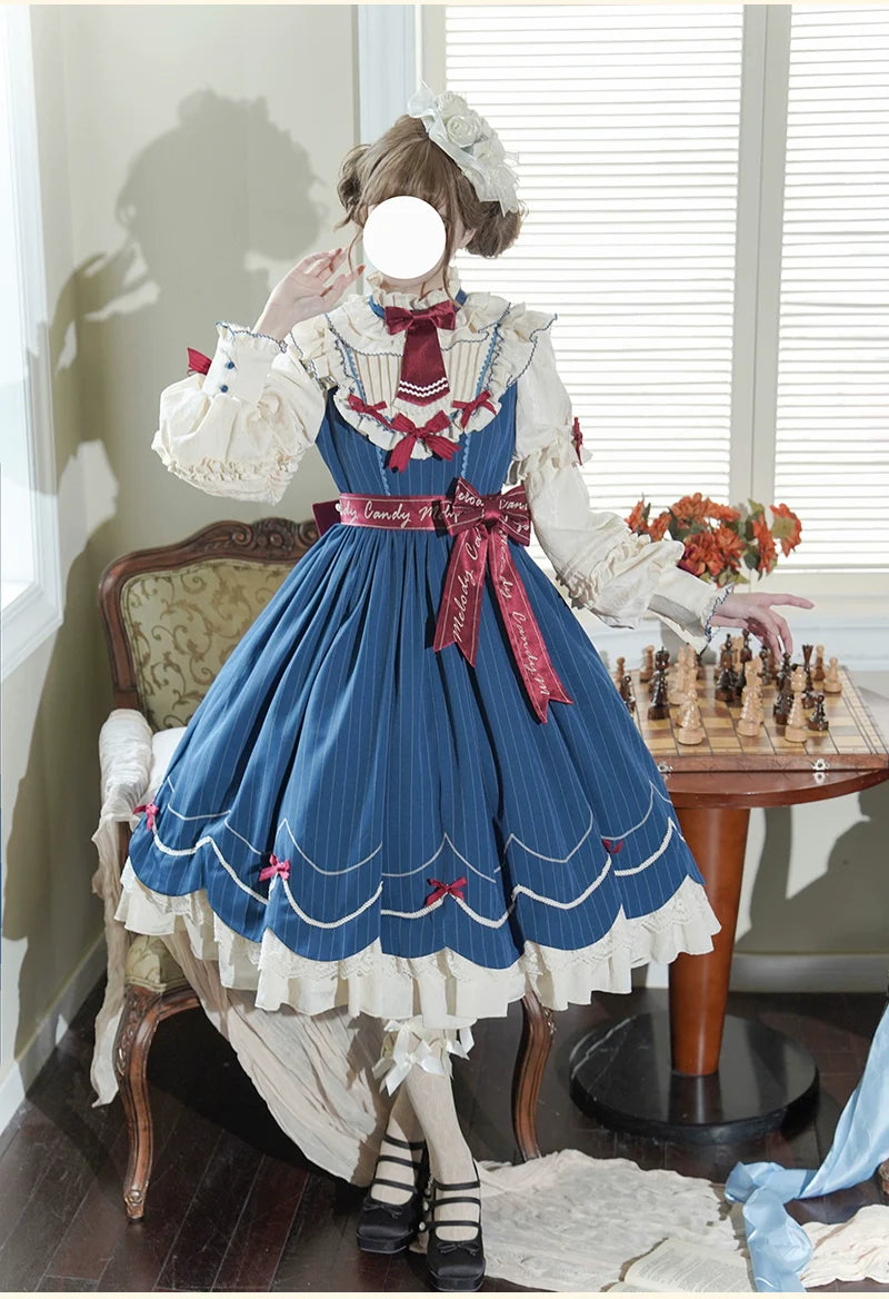 Buling Moon~Sweetheart Puppet~Retro Lolita OP Elegant Daily Lolita Dress